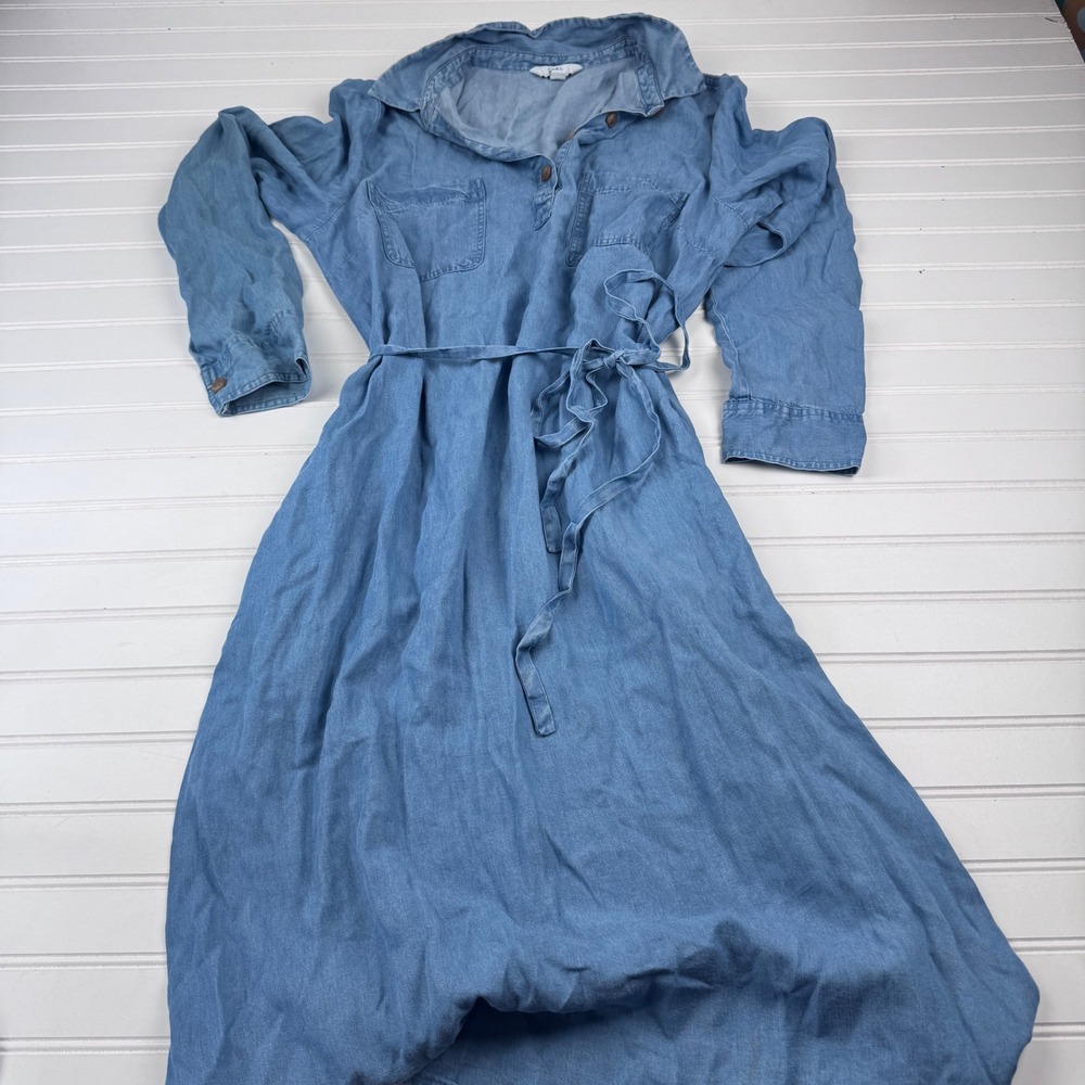 Croft & Barrow Women's Large Denim Dress Long Sleeve